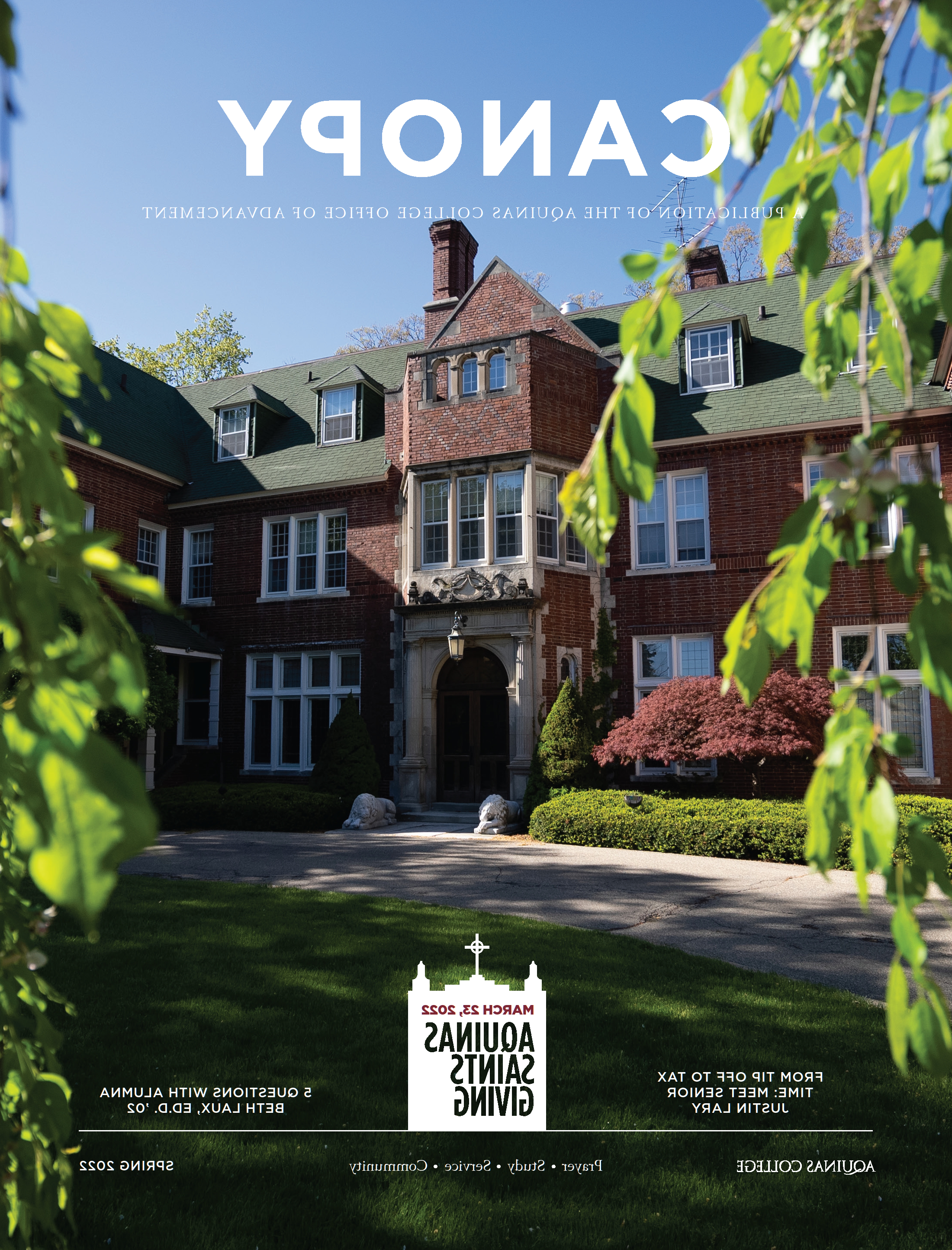Canopy Spring 2022 cover featuring Holmdene Manor in spring